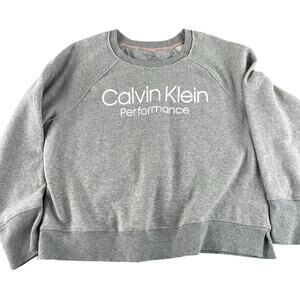 Calvin Klein Performance Gray pullover sweatshirt women's XL athleisure sporty